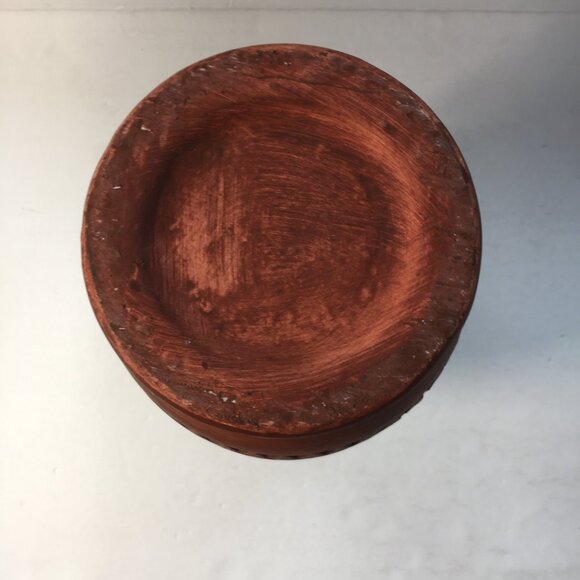 Terracotta Clay Vase Tribal Pattern Intricate Etched Designs - Picture 4 of 7